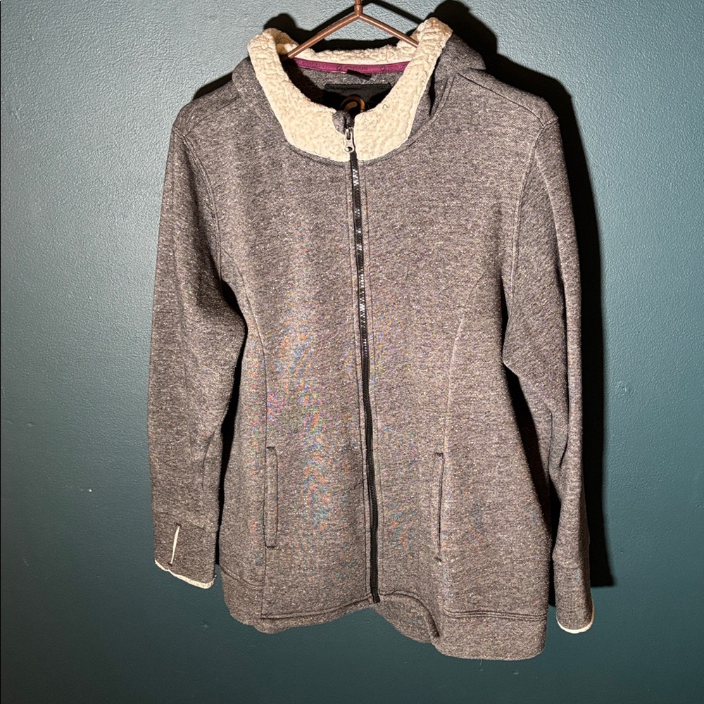 Active Zone Sports Women’s Fleece Sherpa Hooded Lined Jacket Size XL